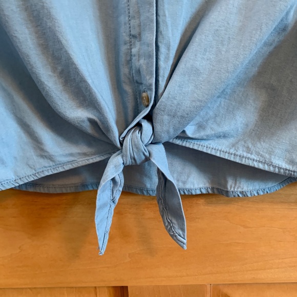 (K260) NWT, Wonder Nation Girls Plus Sz 14-16 Button Down Camp Top Breast Pocket - Picture 3 of 10